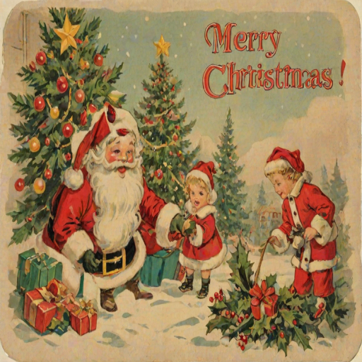 vintage merry christmas