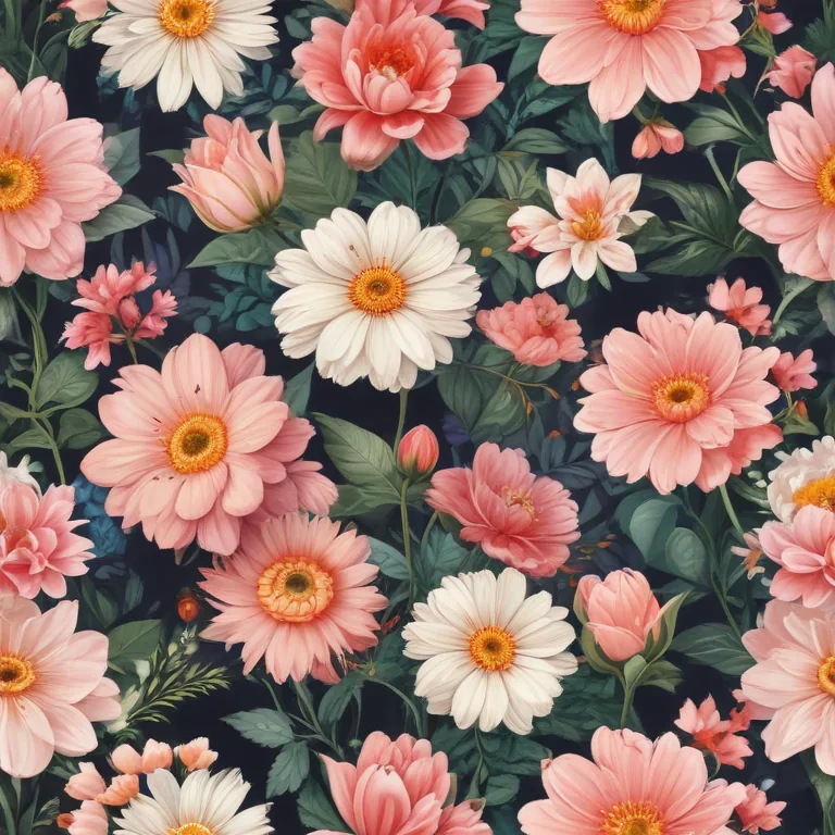 cartoon flowers aesthetic