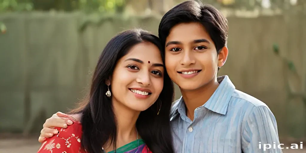 indian mom and son