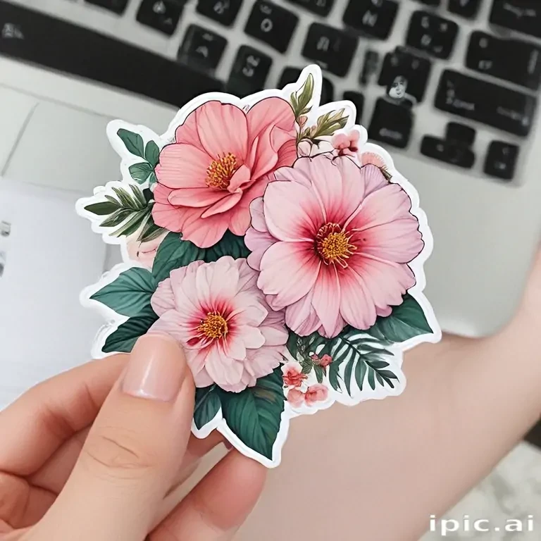 aesthetic flower stickers