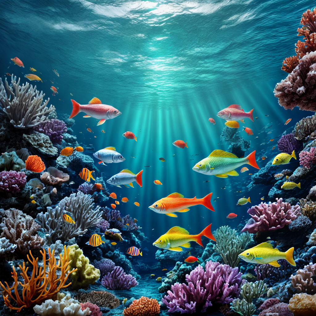 Colorfull sea full of fish