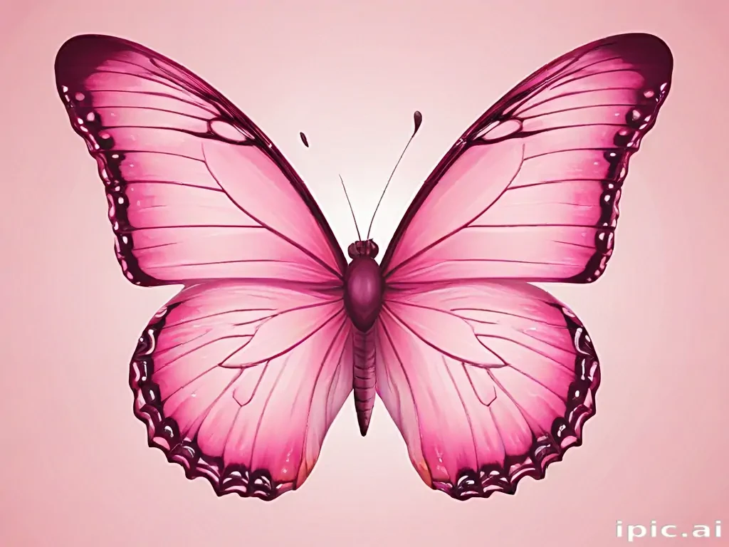 pink butterfly clipart