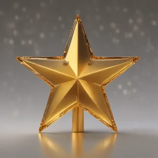 transparent gold star