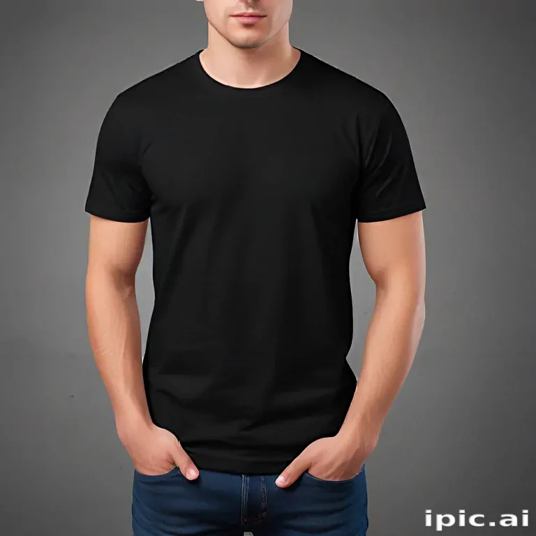 black tee shirt mockup