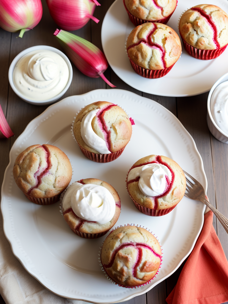 rhubarb muffins with sour cream