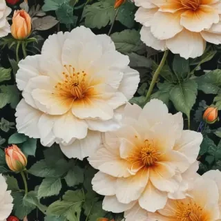line work flowers