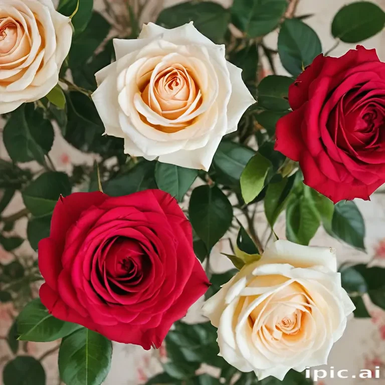 roses in background