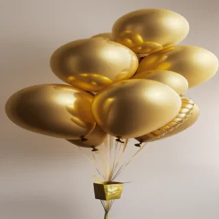 golden balloons