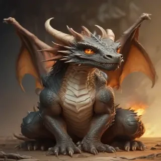 cartoon drawing of a dragon