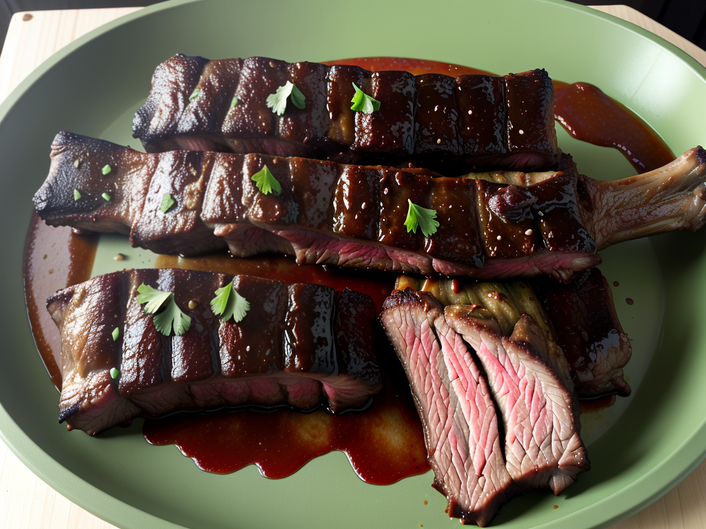 beef ribs on green egg