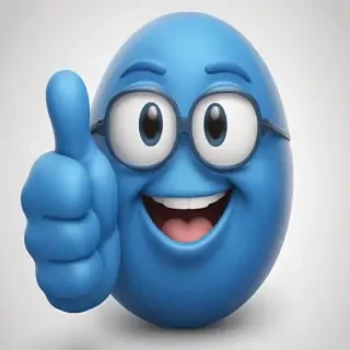 blue thumbs up emoji