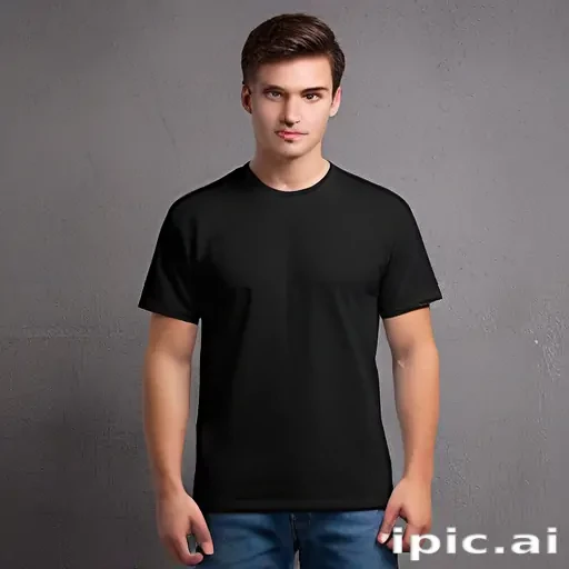 black t shirt mockup