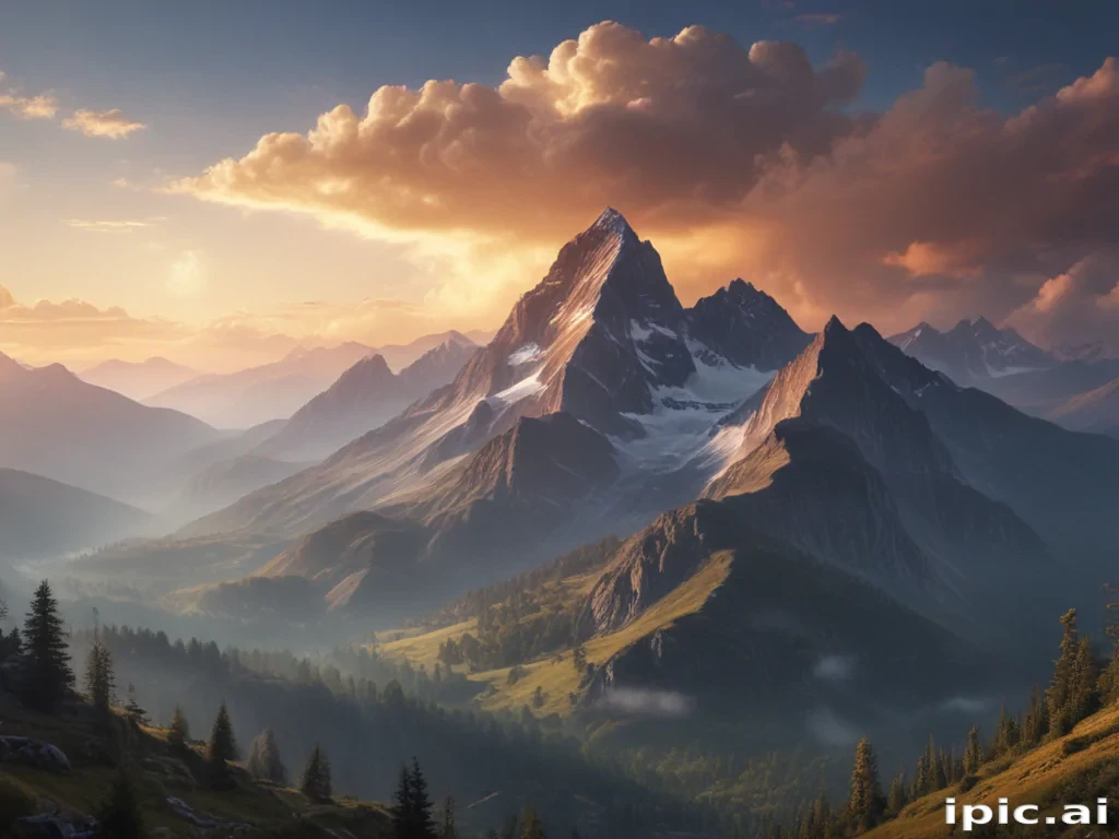 mountainous background