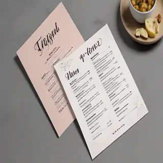menu mock up