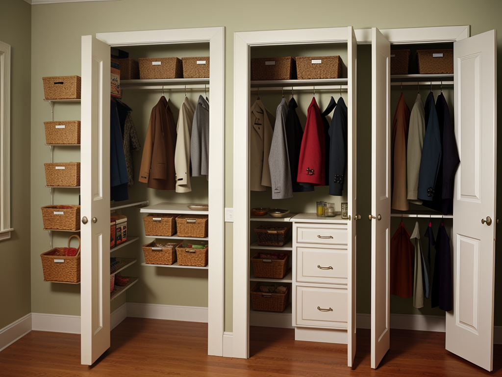 turn coat closet into pantry