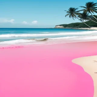 pink beach aesthetic