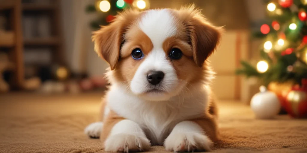 christmas dog wallpaper cute