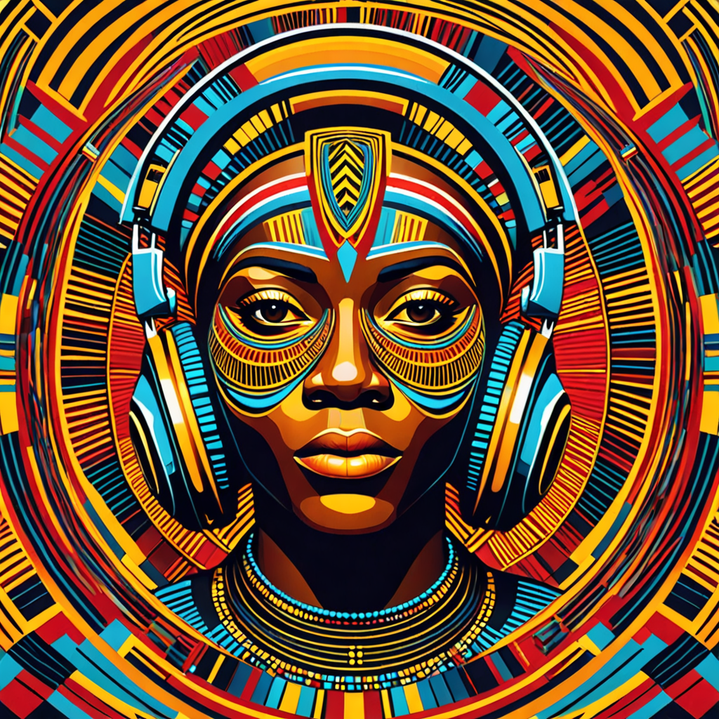 Afrobeat abstract style cover art for music