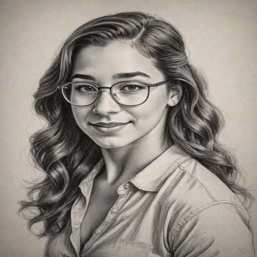 Radiant Aly Raisman, pencil sketch, portrait of Splendid woman 1924s in glasses, hair style beatnik, outline, clear lines, fine lines, 8k