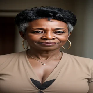 black middle age woman