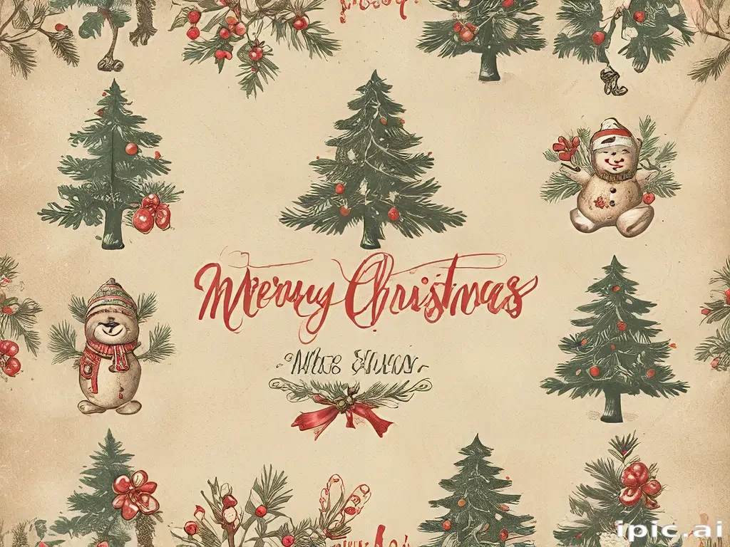 vintage merry christmas