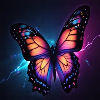 neon butterfly wallpaper