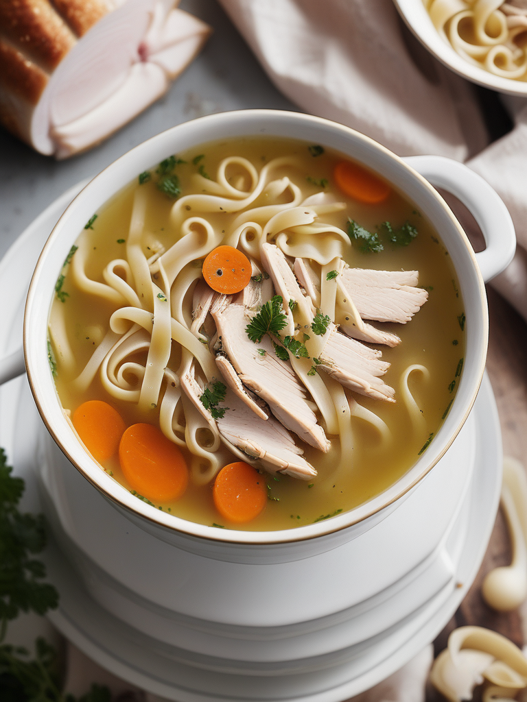 chicken noodle soup from carcass
