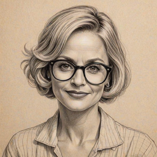 Elegant Amy Sedaris, pencil sketch, portrait of Gorgeous woman 1929s in glasses, hair style beatnik, outline, clear lines, fine lines, 8k