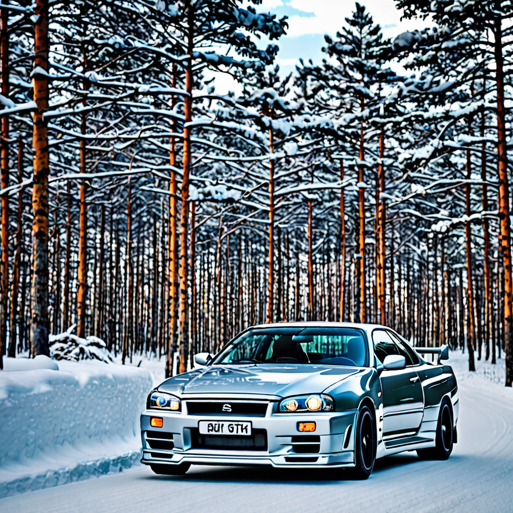 Ai Image Generator - Ai Art Generator - High Quality and 100% Unique Images  - iPic.Ai Nissan r34 skyline in sweden lappland