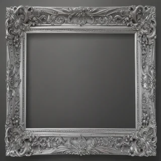 silver picture frame png