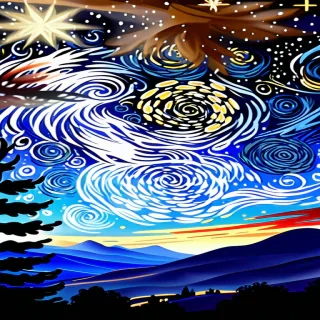 starry night png