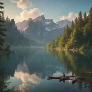 background lake