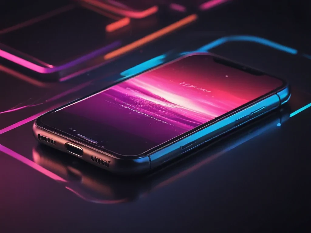 iphone neon wallpaper