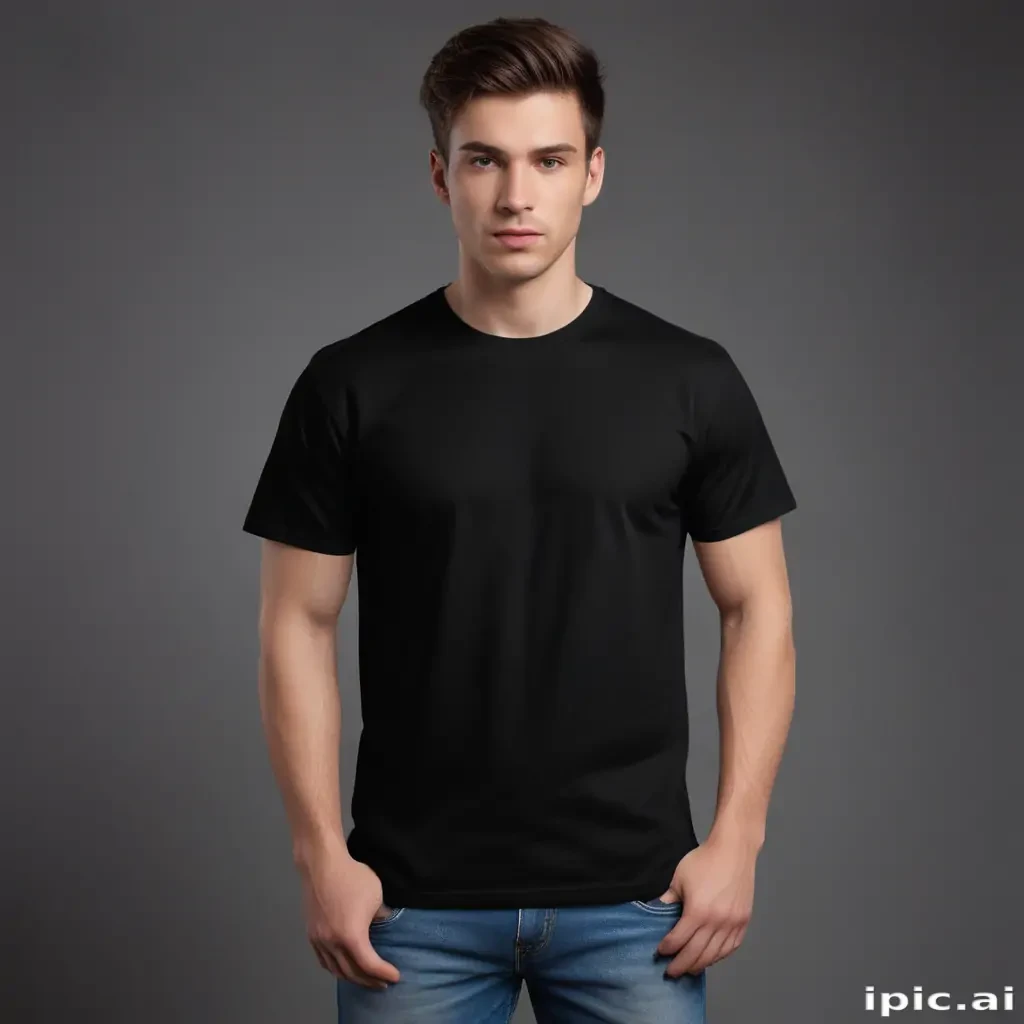 high resolution black t shirt template