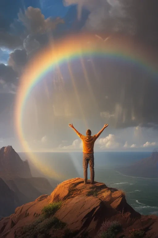 rainbow back round