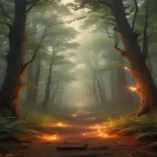 beautiful magical forest background