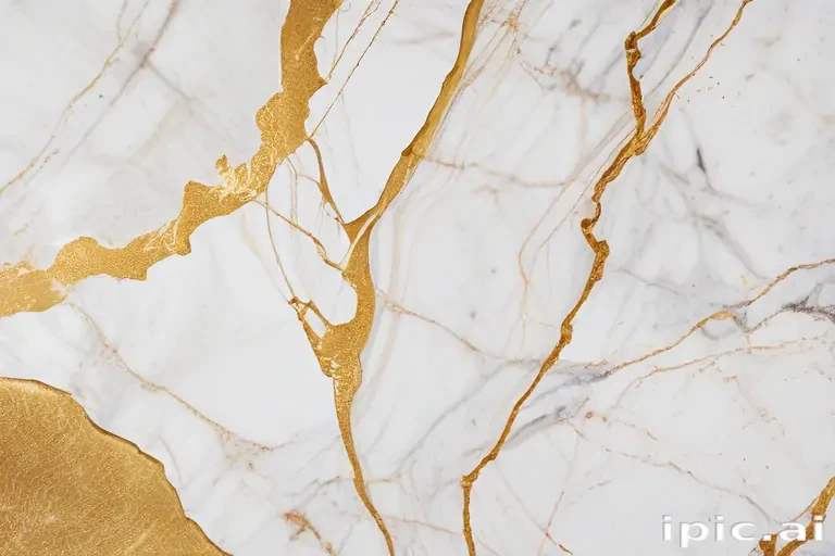 white and gold marble background