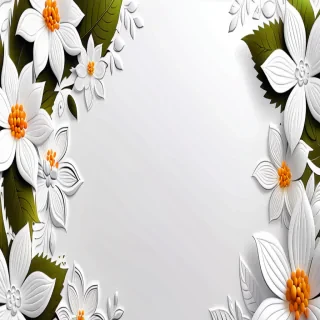 floral white background