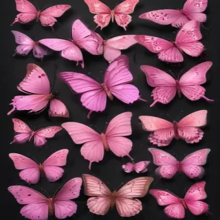 pink butterflies png