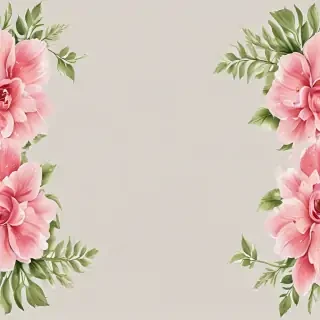flower border transparent