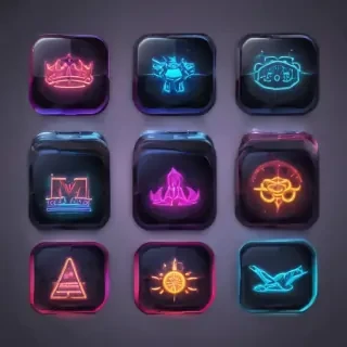 neon app icons