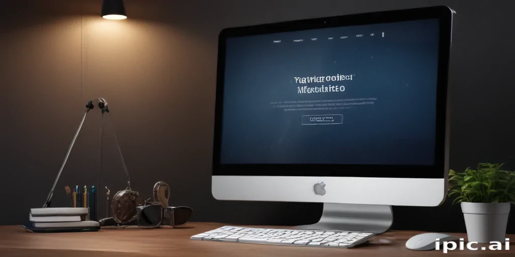 computer website mockup