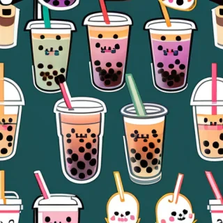 cute boba tea wallpapers