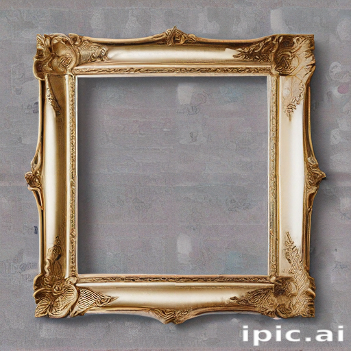 A Beautifully Ornate Gold Picture Frame Ready for Your Favorite Artwork