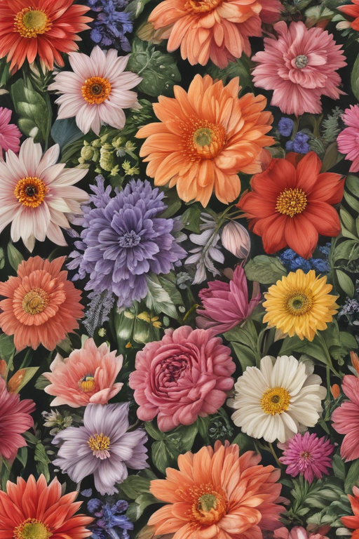 Vibrant Floral Arrangement Showcasing a Variety of Colorful Blooms and ...
