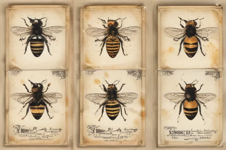 free vintage bee printables