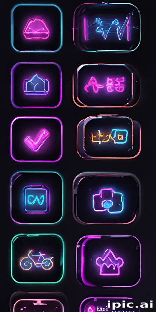 neon app icons