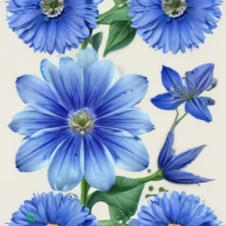 blue flower clip art