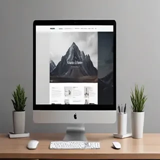 computer website mockup