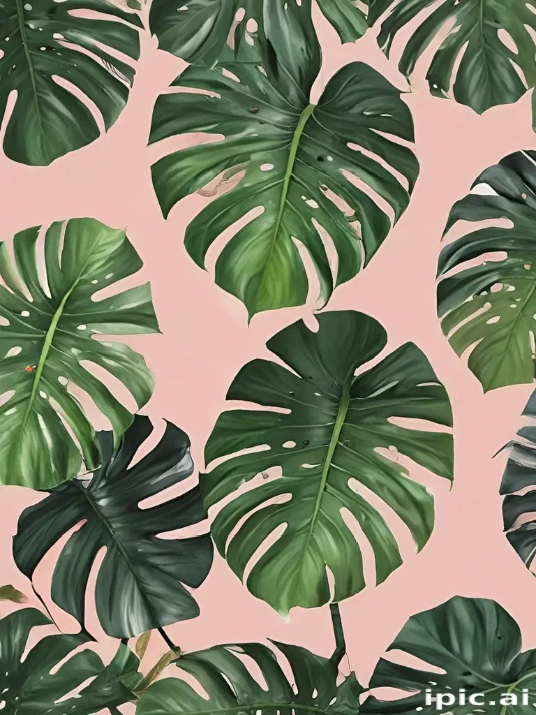 aesthetic monstera wallpaper